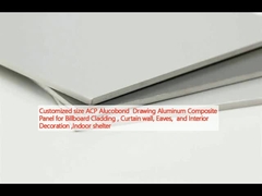 Anpassungsgröße ACP Alucobond Drawing Aluminium Composite Panel für Plakatverkleidung, Vorhangwand, Ecken und Innendekoration, Innenunterkunft
