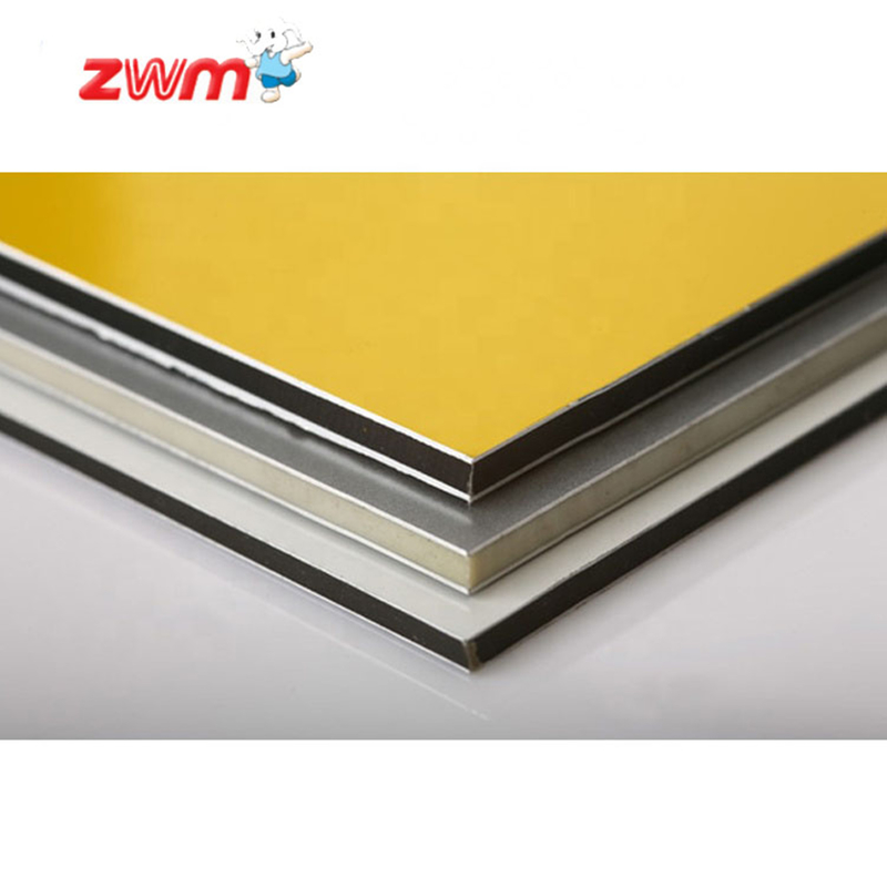 Unzerbrechliche PE-Kern-Aluminium-Verbundplatte 3 mm glänzend weiß ACM ACP für Baustoffe