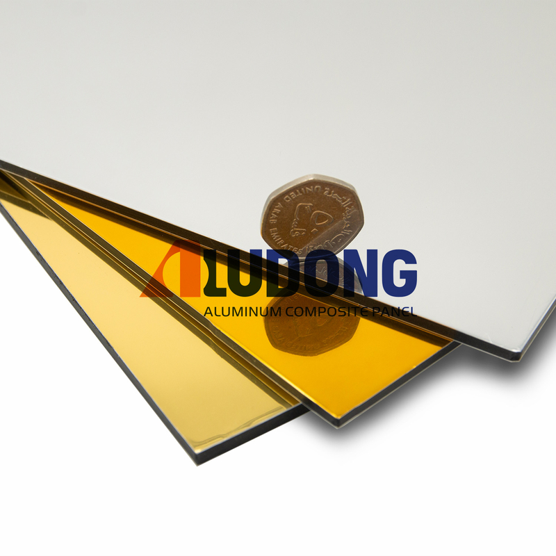 Spiegel Alucobond ACP Zeichnung Aluminium-Verbundplatten für Plakatverkleidung, Vorhangwand-Riegel Außenwandplatten und Innenarchitektur ACP dekorative Wandplatten