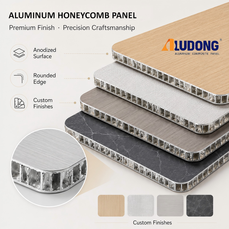 Aluminium-Wabenplatte für Decken, Dächer, Innen- und Außenwandverkleidungen