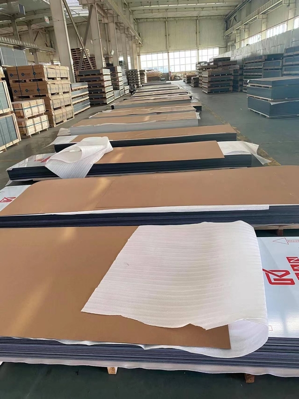 3mm PVDF beschichtete ACP-Hochglanz-metallische hölzerne Granit-Spiegel-Farben