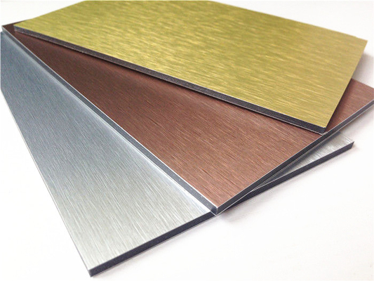 Leichtgewichtige, elegante, gebürstete Aluminium-Verbundplatte mit vielfältigen Farben für Ihren modernen Bau
